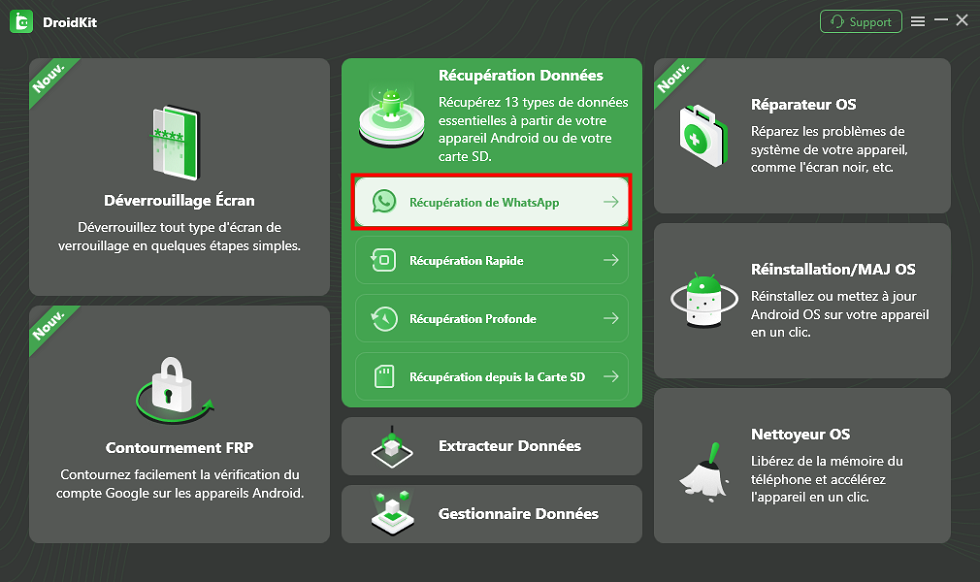 Récupération de WhatsApp