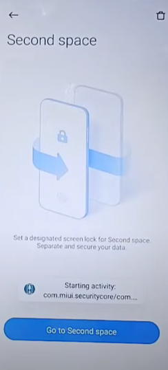 Enable second Space