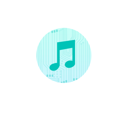 Musiknote im grünen Kreis