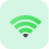 Icône wifi verte sur blanc