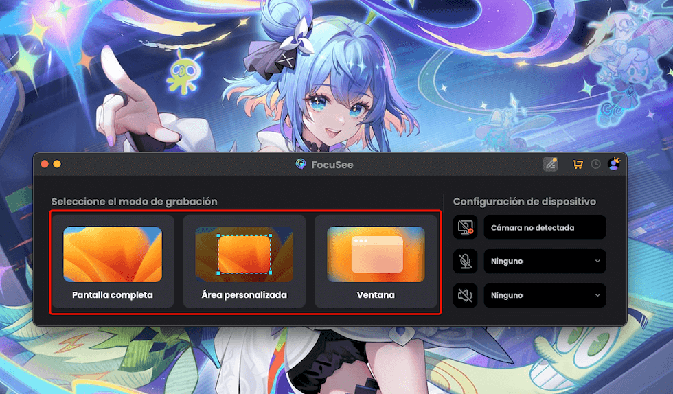 Abre FocuSee para grabar pantalla y voz