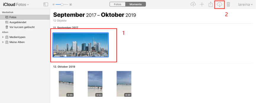 Fotos auf Ihren Computer herunterladen