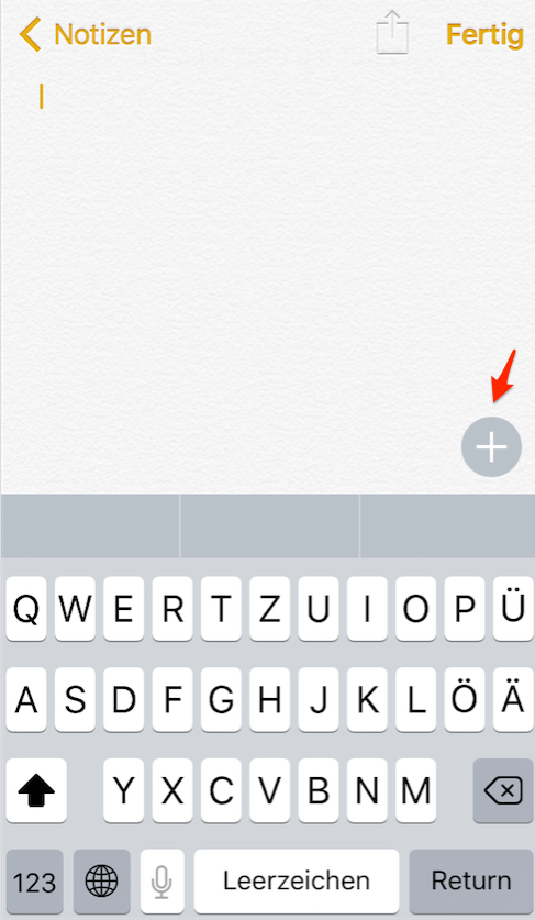 Fotos und Videos in Notizen einfÃ¼gen â Schritt 3
