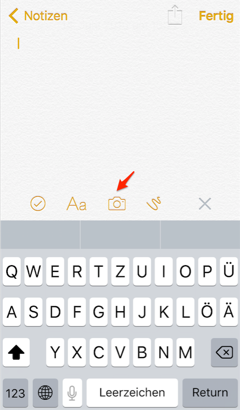 iOS 9/10/10.2: Fotos und Videos einfÃ¼gen â Schritt 4 