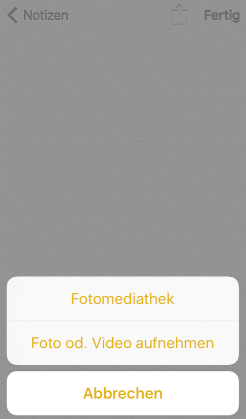 Fotos oder Videos in Notizen-App einfÃ¼gen â Schritt 5