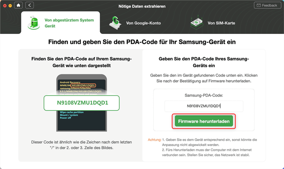 Fotos retten DroidKit Firmware herunterladen