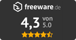 Freeware.de-Logo mit Sternen