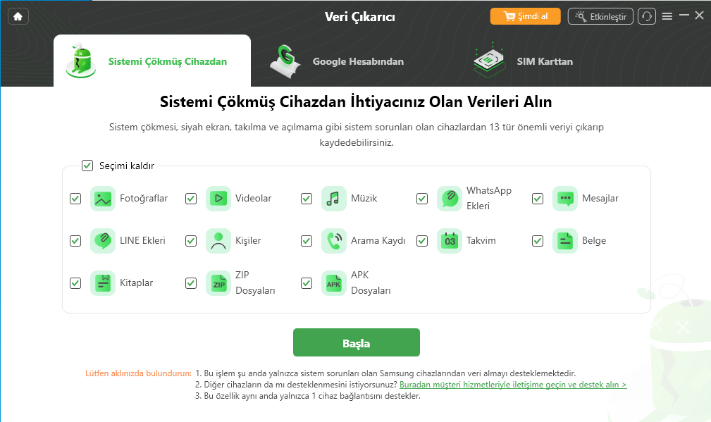 Fotoğrafları Seçin ve Başlatın