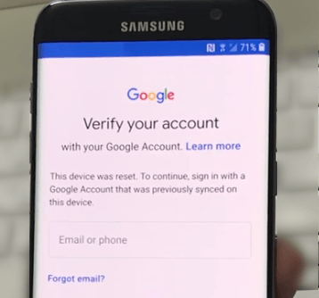 حذف حساب جوجل من الجهازSamsung
