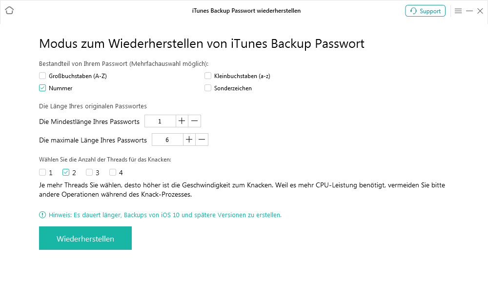 Website-Screenshot mit Login