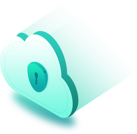 Cloud with lock on top