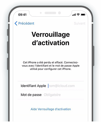 iPhone avec message verrouillage dactivation