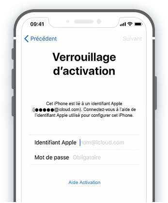 iPhone avec message verrouillage dactivation