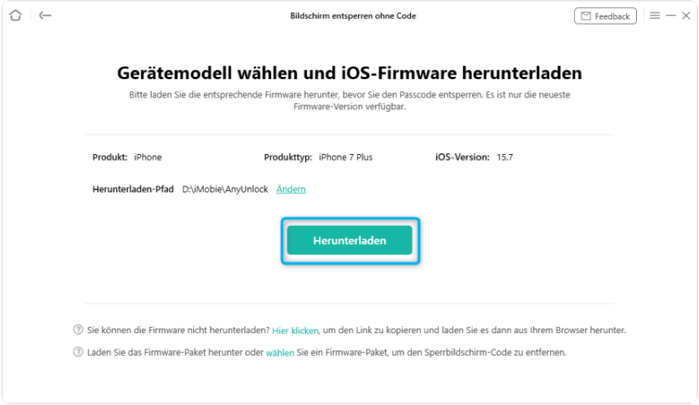 iOS-Firmware herunterladen