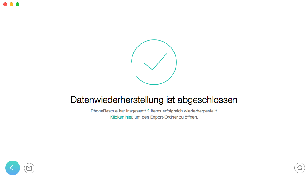 Wiederherstellungsprozess ist fertig-Schritt 4