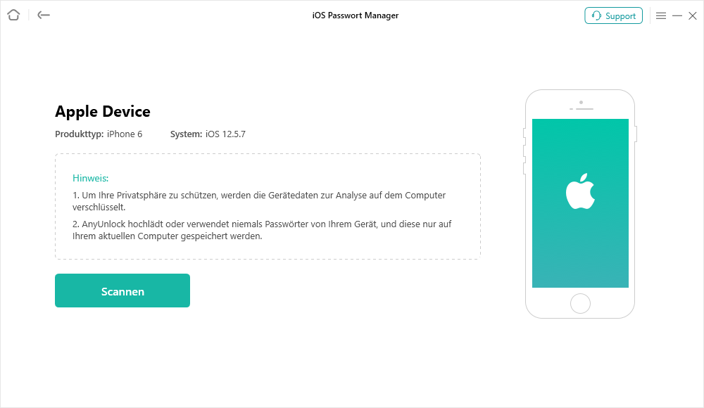 Apple-Gerät mit ID