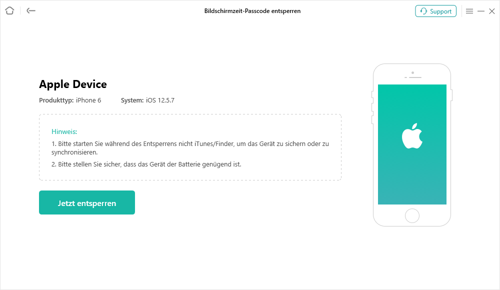 Apple-Gerät auf dem Computerbildschirm