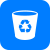 Cup with recycle logo