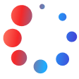 Clock with red and blue dots