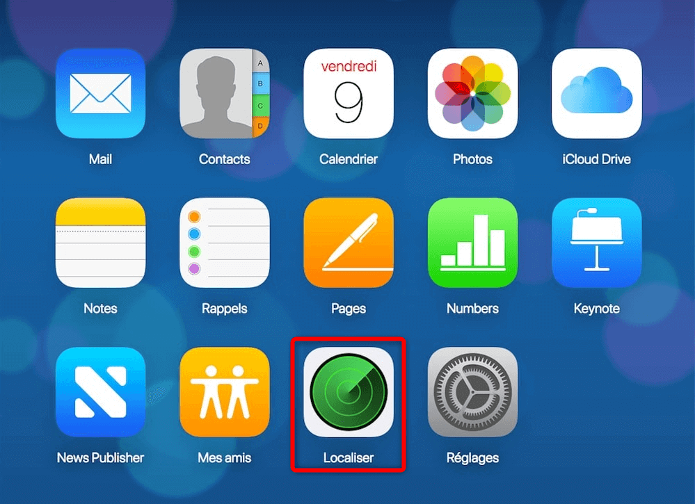 L'application Localiser