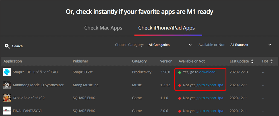 Check iPhone/iPad Apps