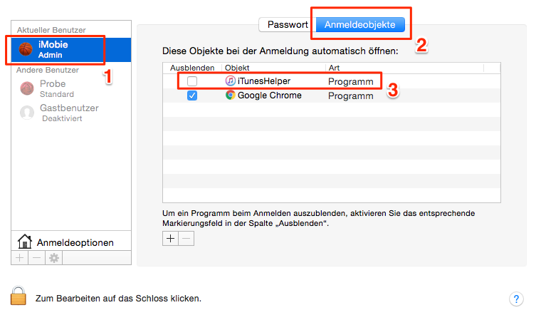 macOS Sierra beschleunigen: Anmeldeobjekt ausmisten