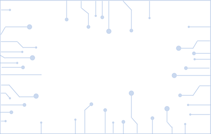 Computer circuit board on white background