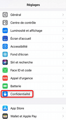 Paramètres de confidentialité