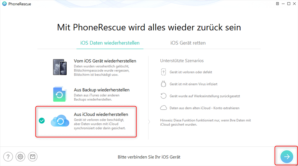 phonerescue-aus-icloud-wiederherstellen