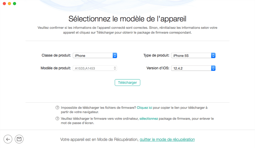 Télécharger le firmware