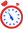 Uhr mit blauen Zahlen