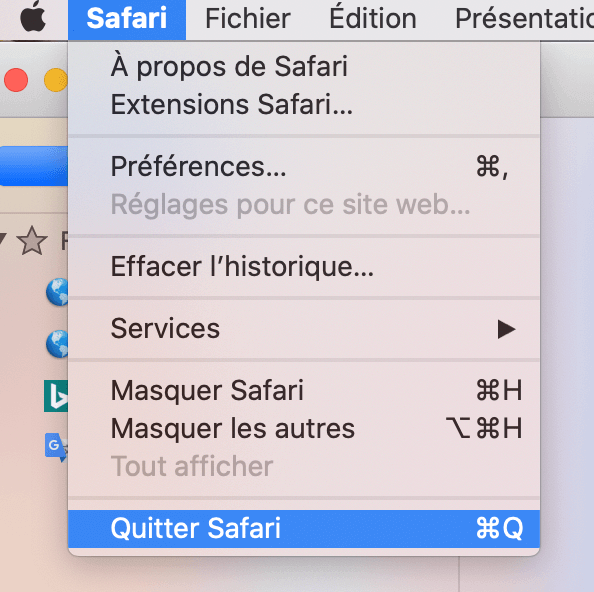 Comment quitter les applications