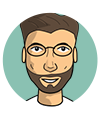 Mann mit Brille und Bart