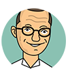 Man with glasses and white shirt