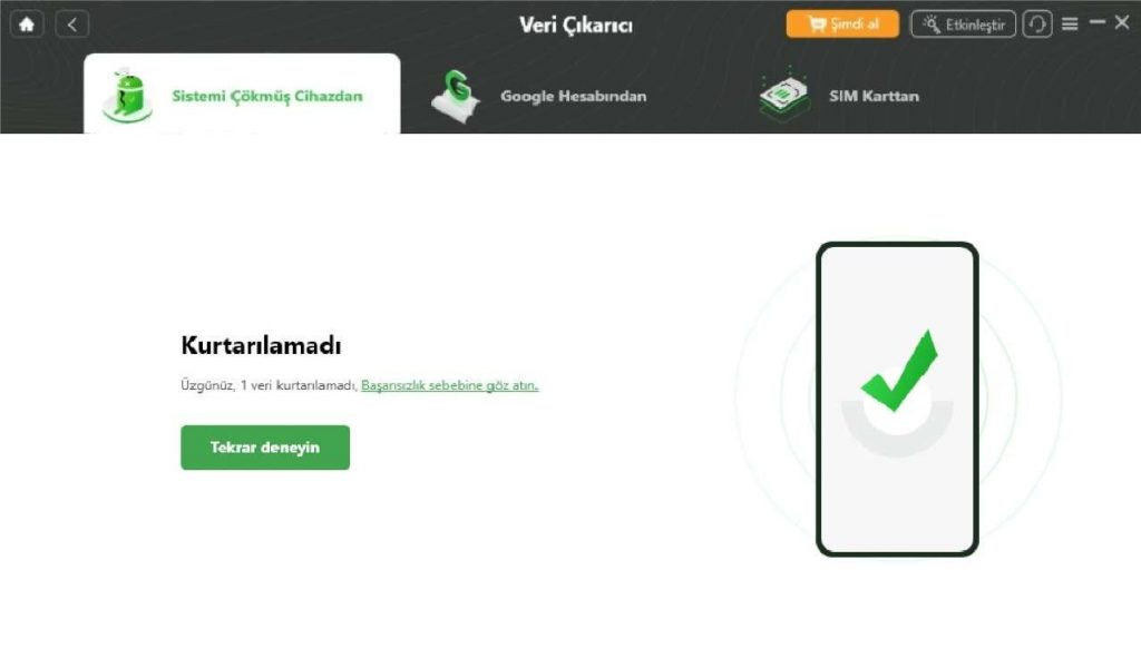 Çökmüş Telefondan Başarıyla Veri Çıkarma