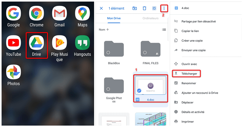 Récupérer les fichiers supprimés via Google Drive
