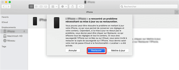 Restauration de l’iPad