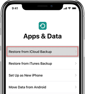 استعادة الصور من iCloud Backup