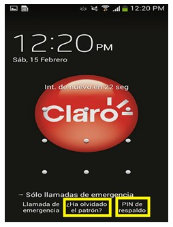 Cómo desbloquear un celular con patrón Samsung