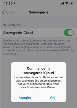 Sauvegarder les contacts iPhone via iCloud
