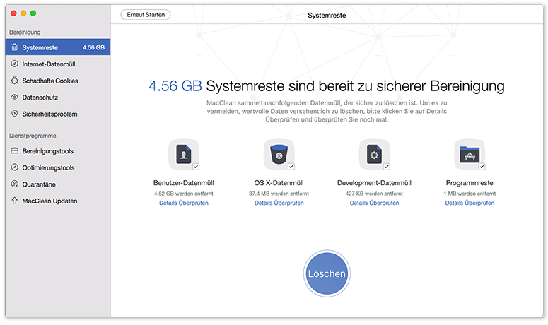 Computerbildschirm mit Gegenständen