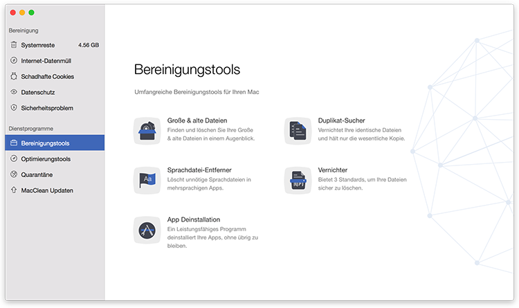 Computerbildschirm mit verschiedenen Gegenständen