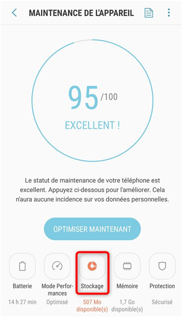Consultation de l’état de mémoire