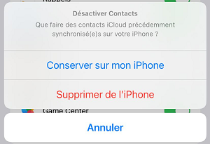 Supprimer de l’iPhone