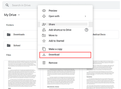 Transfer Data Using Google Drive
