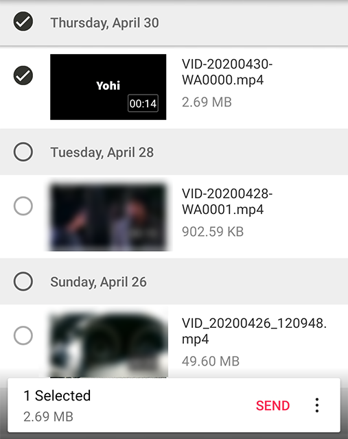 Select and Send Videos with Send Anywhere