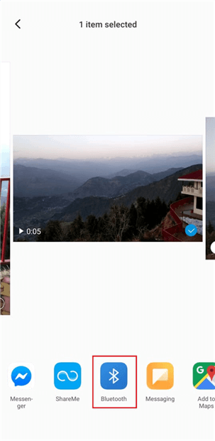 Share Videos with Bluetooth