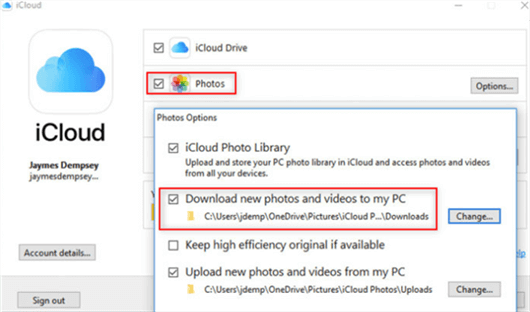 trasferisci le foto iphone sul pc con le foto di icloud