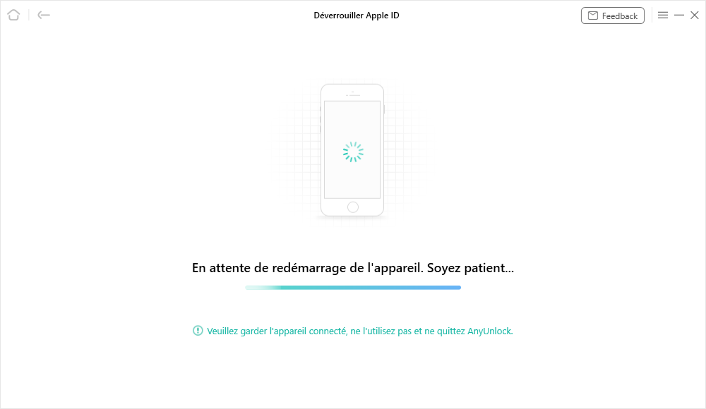 Commencer à déverrouiller l'identifiant Apple