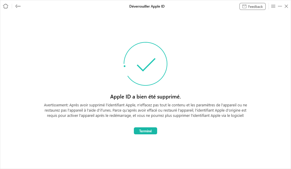 Réussir à déverrouiller l'identifiant Apple